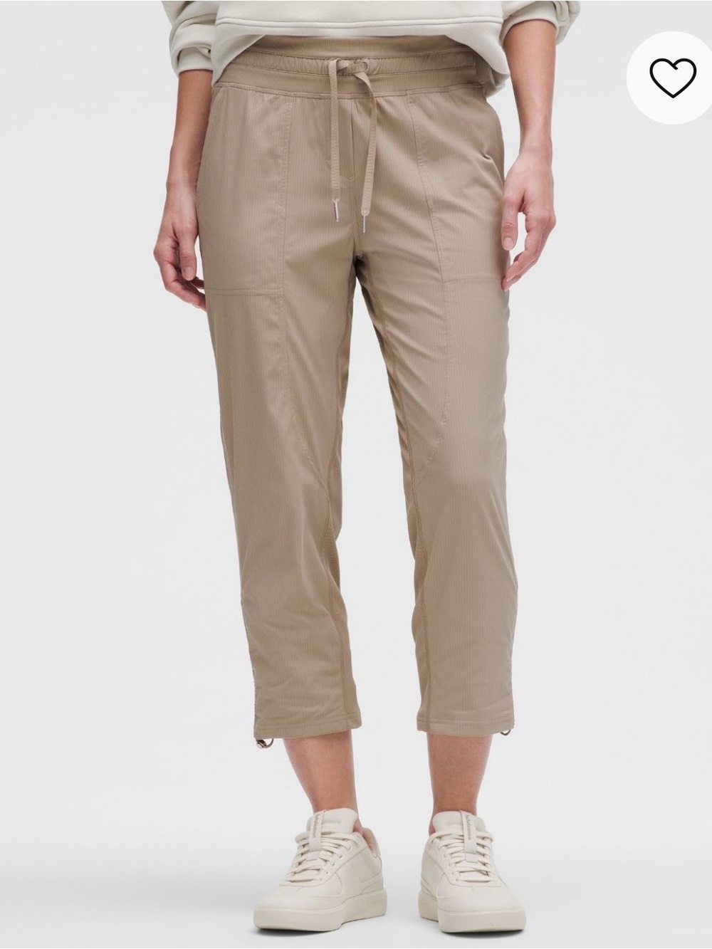 Lululemon Dance Studio mid-rise crop. Size 10. Tan (Sheer Oak). NWT. $65